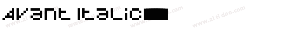 Avant Italic字体转换